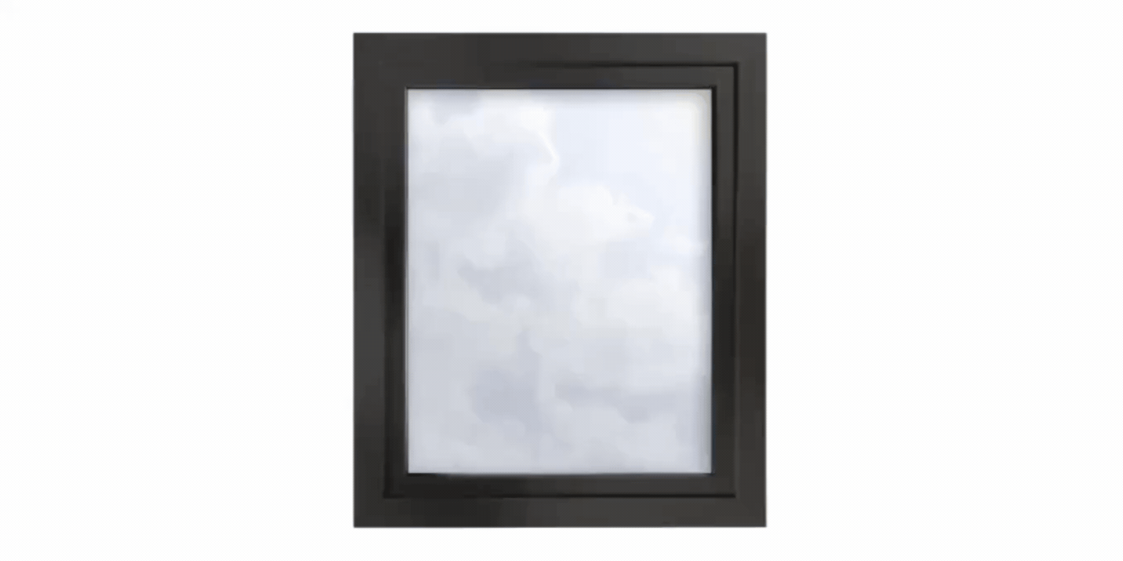 Kunststoff-Fensterprofil mit VEKA Feinstruktur: fein strukturierte, matte Oberfl&auml;che in Alu-Optik.